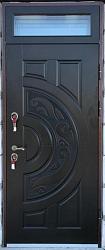 Металлическая входная дверь с фрамугой RS-801 - Изображение