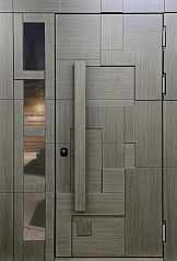 Входная дверь с боковой вставкой в частный дом RS-379 - Изображение