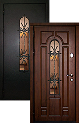 Железные двери со стеклом - Изображение